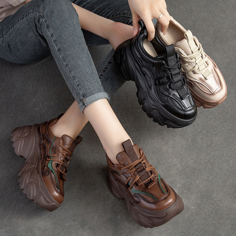 Women's Leisure Dad Thick Bottom Fashion Retro Casual Shoes