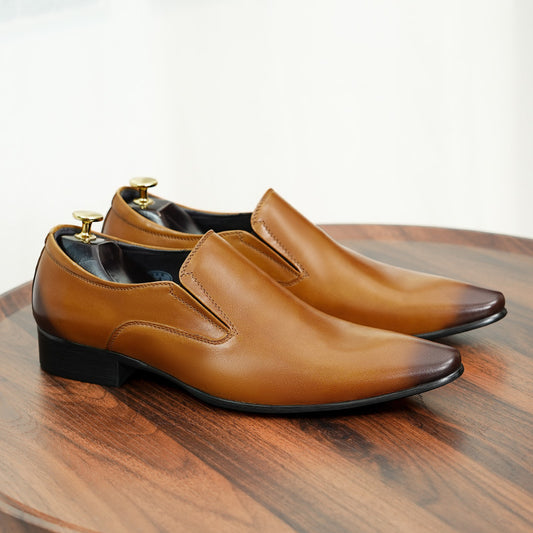 Men's Business Formal Wear Genuine Cattlehide Surface Leather Shoes