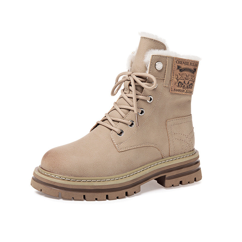 Women's Martin Height Increasing Insole Warm Trendy Snow Boots