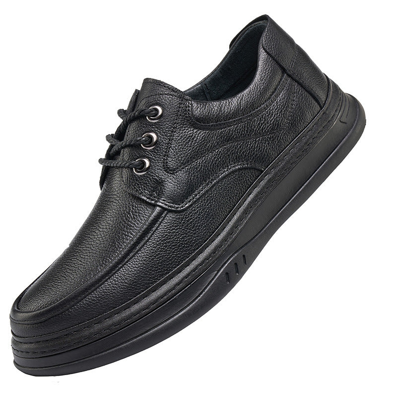 Men's Fat Feet Wide Toe Pure Cowhide Outdoor Leather Shoes