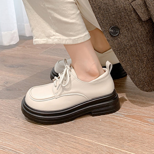 Women's Platform Autumn British Style Chunky Muffin Casual Shoes