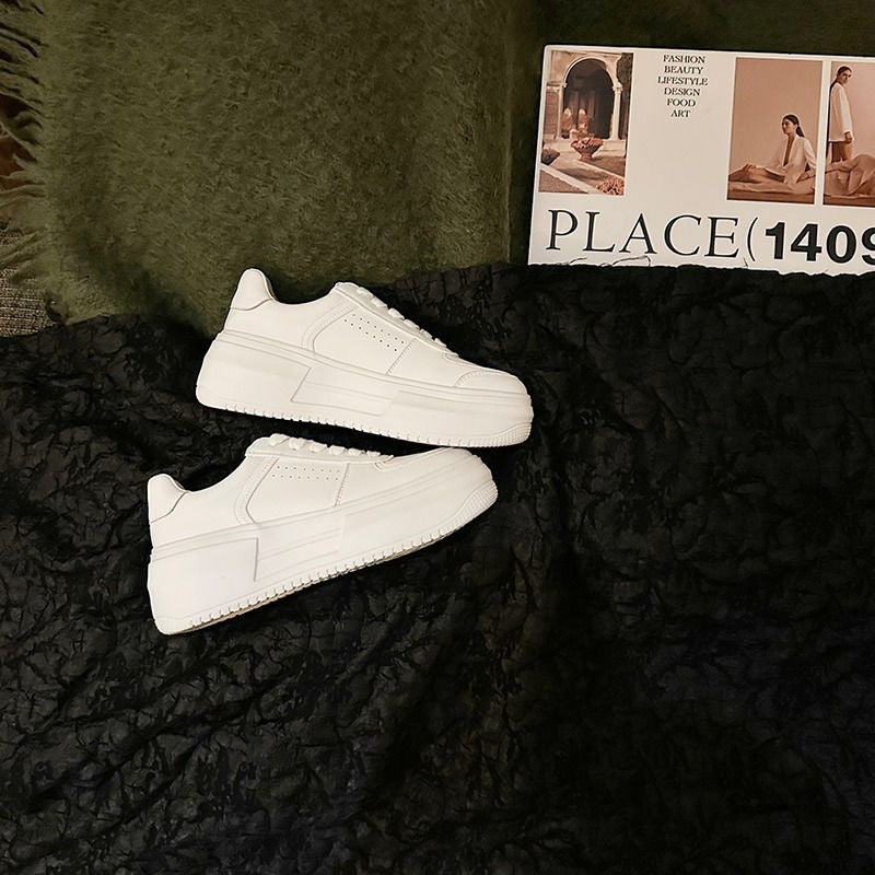 Women's Platform White Height Increasing Insole Sports Casual Shoes