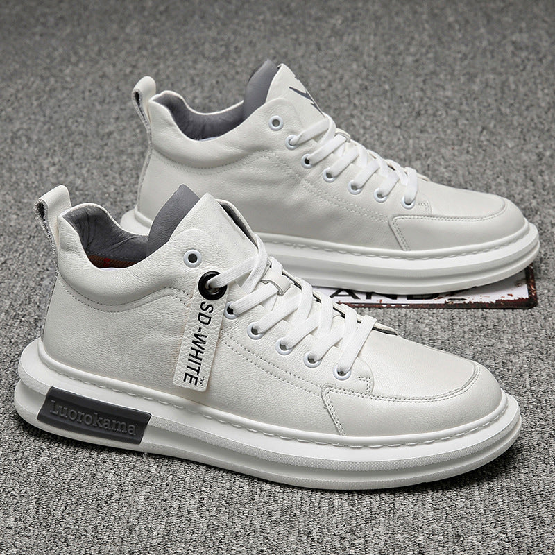 Men's Oversized Autumn Widened Feet Warm White Men's Shoes
