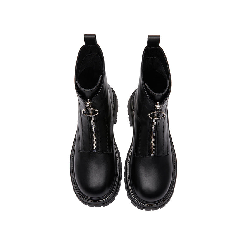 Women's British Style Thick-soled Martin Autumn Front Boots