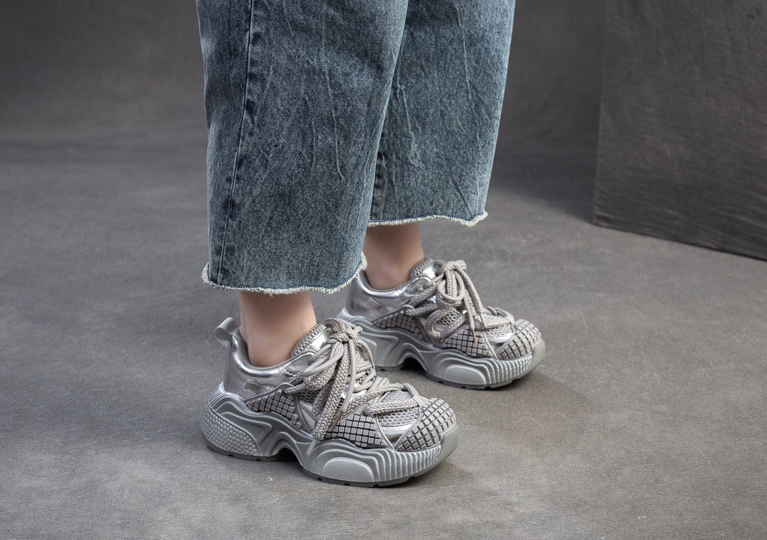 Women's Thick Bottom Dad Spring Breathable Comfortable Sneakers