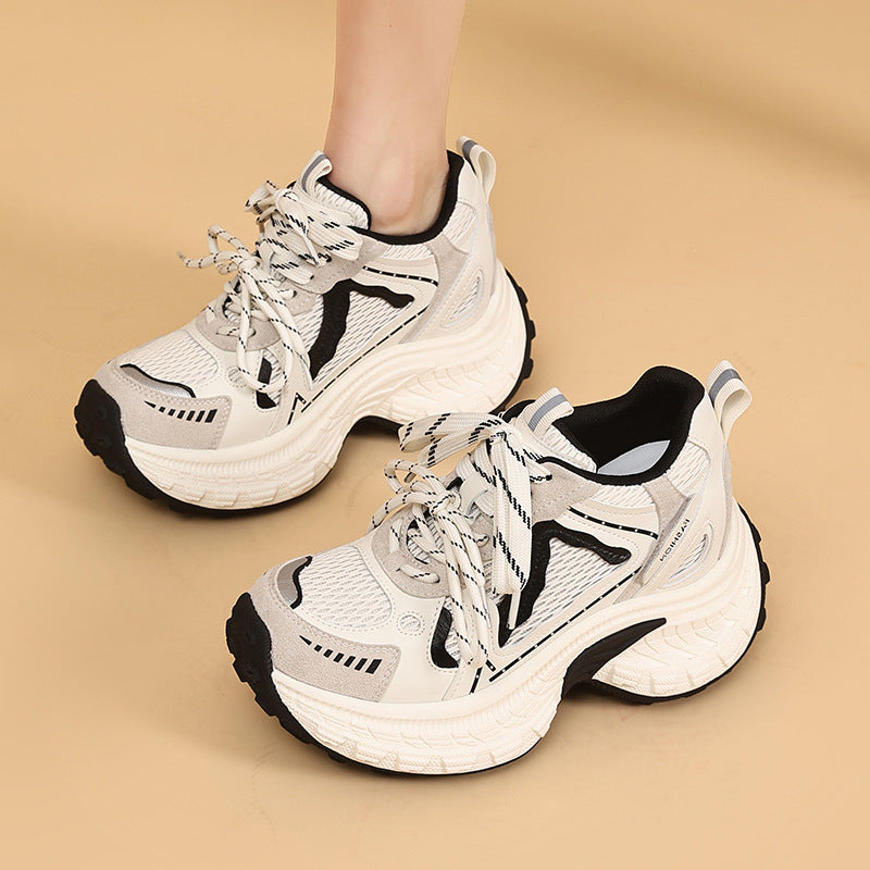 Women's Sports Leisure Dad Platform Breathable Lightweight Women's Casual Shoes