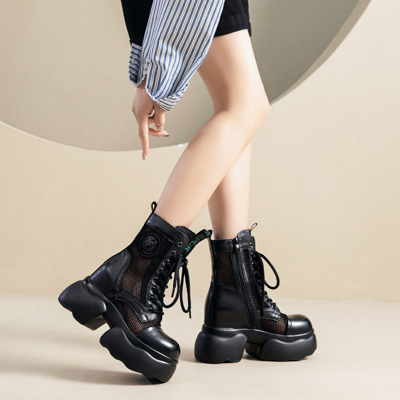 Women's Increasing Insole Genuine Roman Fashionable Muffin Sandals