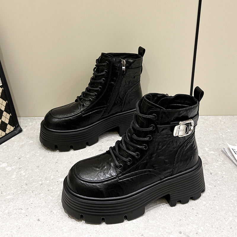 Size Platform Martin Fleece-lined Warm Versatile Boots