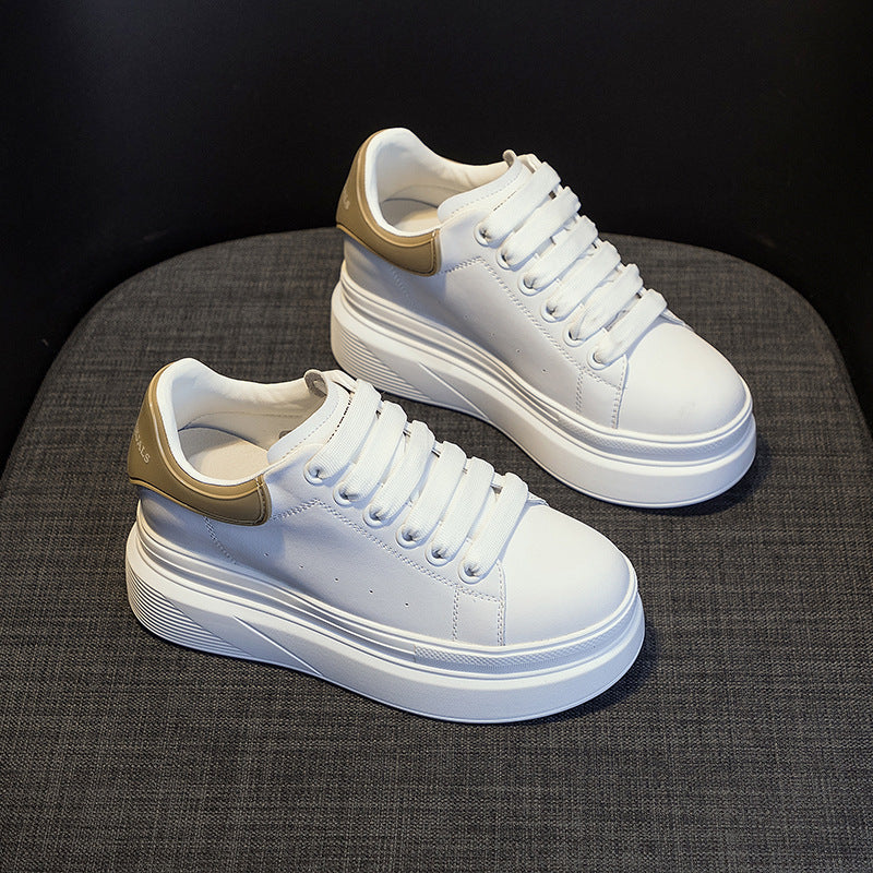 Women's Platform Height Increasing Insole Mcqueen White Dad Sports Women's Shoes