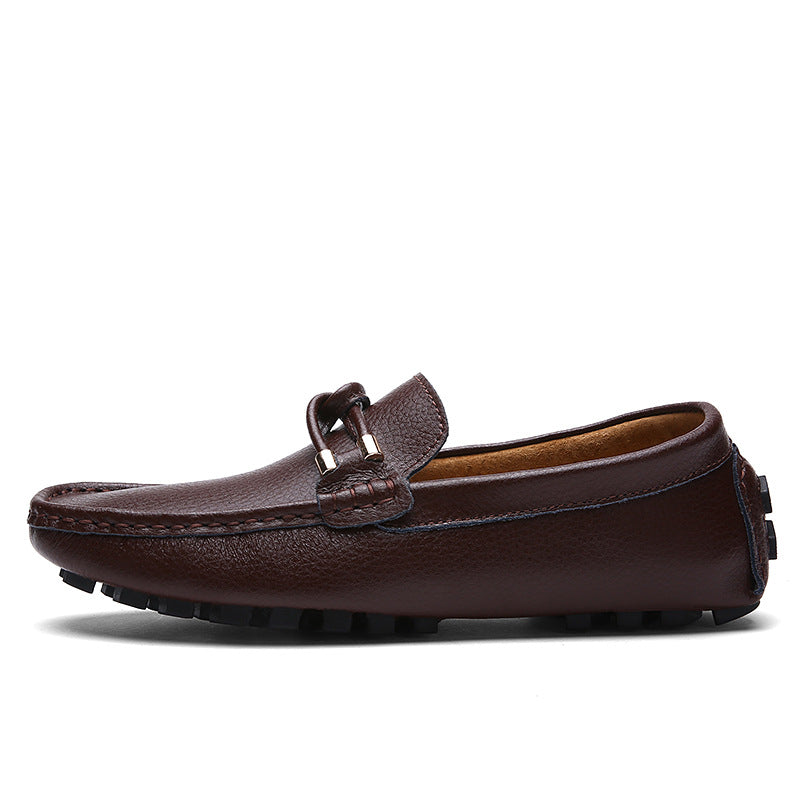 Men's Spring Genuine Lazy Slip On Breathable Casual Shoes