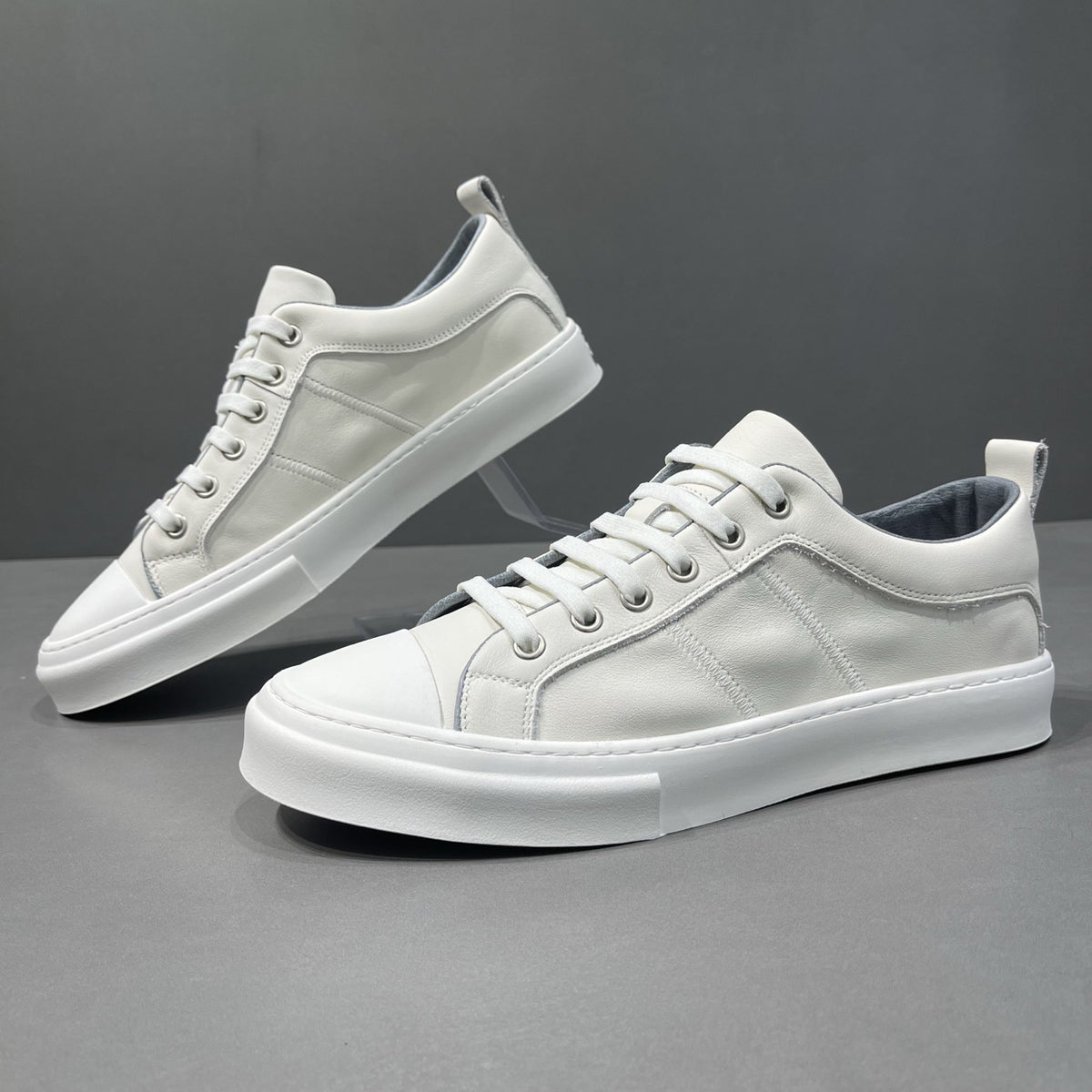 Men's White Affordable Luxury Style Versatile Low Top Men's Board Shoes