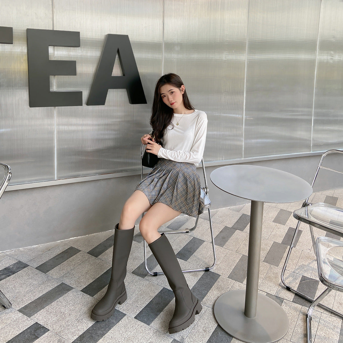 Women's In The World Below Knee Platform Boots