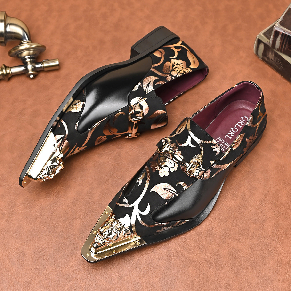 Men's British Style Light Luxury Banquet Fashion Slip-on Men's Casual Leather Shoes