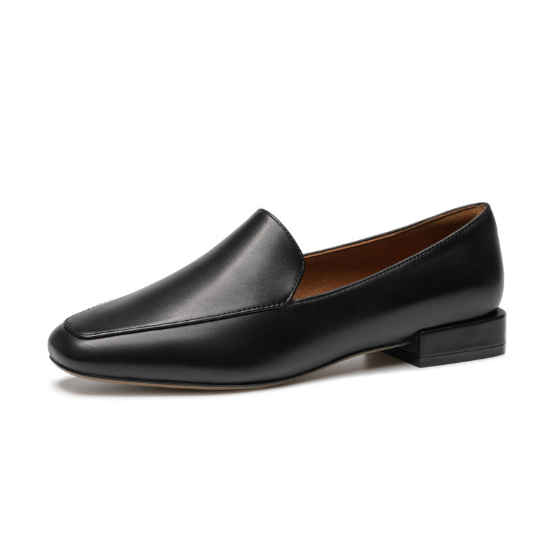 Women's Ladies Chunky Fashion Commuter Low Square Loafers