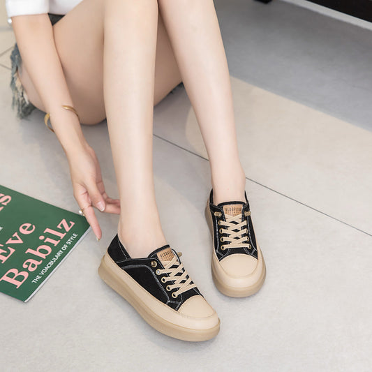 Women's Double Packaging Vintage Cowhide Beef Tendon Soft Casual Shoes