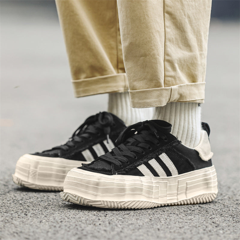 Men's Bottom Beggar Niche Dissoed Dirty Retro Canvas Shoes