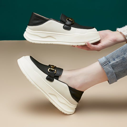 Women's Top Layer Cowhide Easy Wear Trendy Casual Shoes