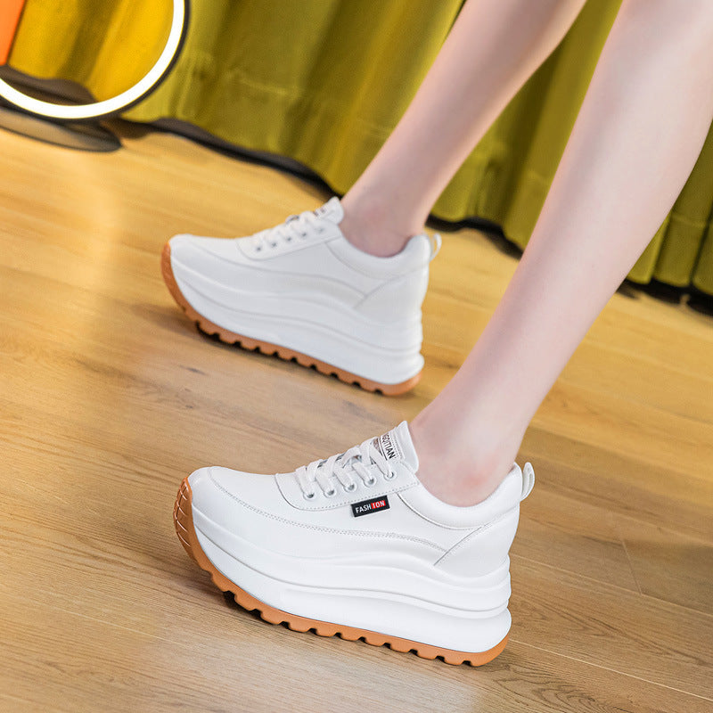 Women's Increasing Insole Single-layer Small Platform Thick Men's Shoes