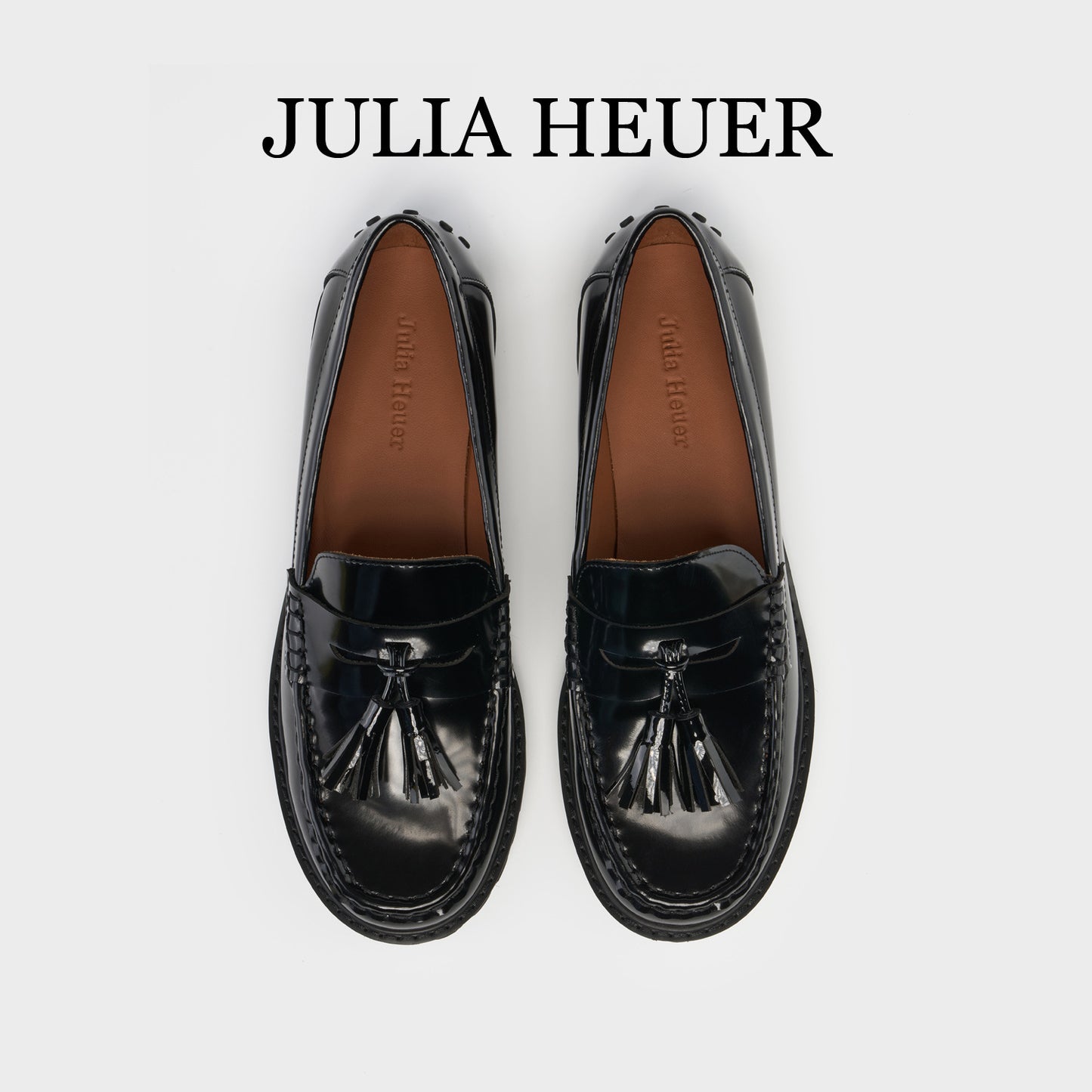 Women's Round Toe Genuine Middle Tassel Loafers