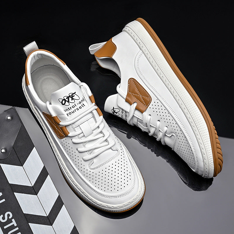 Men's Head Summer Hollow Breathable Clown Soft Bottom Square Men's Board Shoes