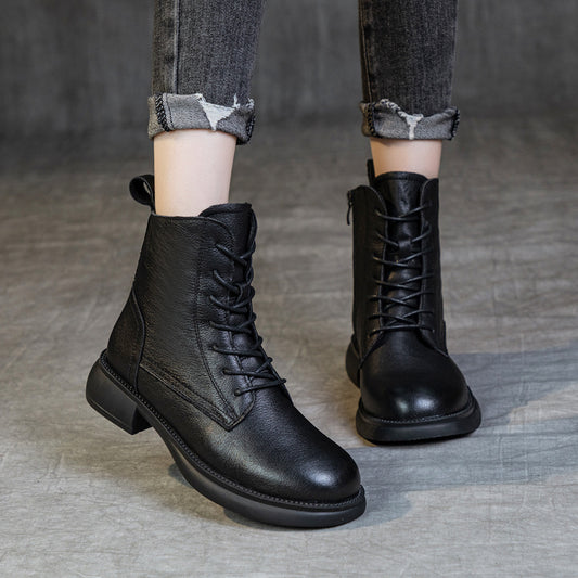 Women's Veet Short Retro Cowhide Martin Fashion Boots