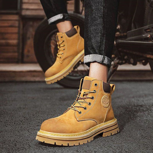 Women's & Men's Martin Trendy Worker Motorcycle Thick Bottom High Boots