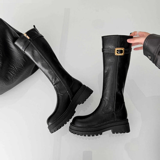 Feeling Thin Versatile Western Knight Winter Tall Small Boots