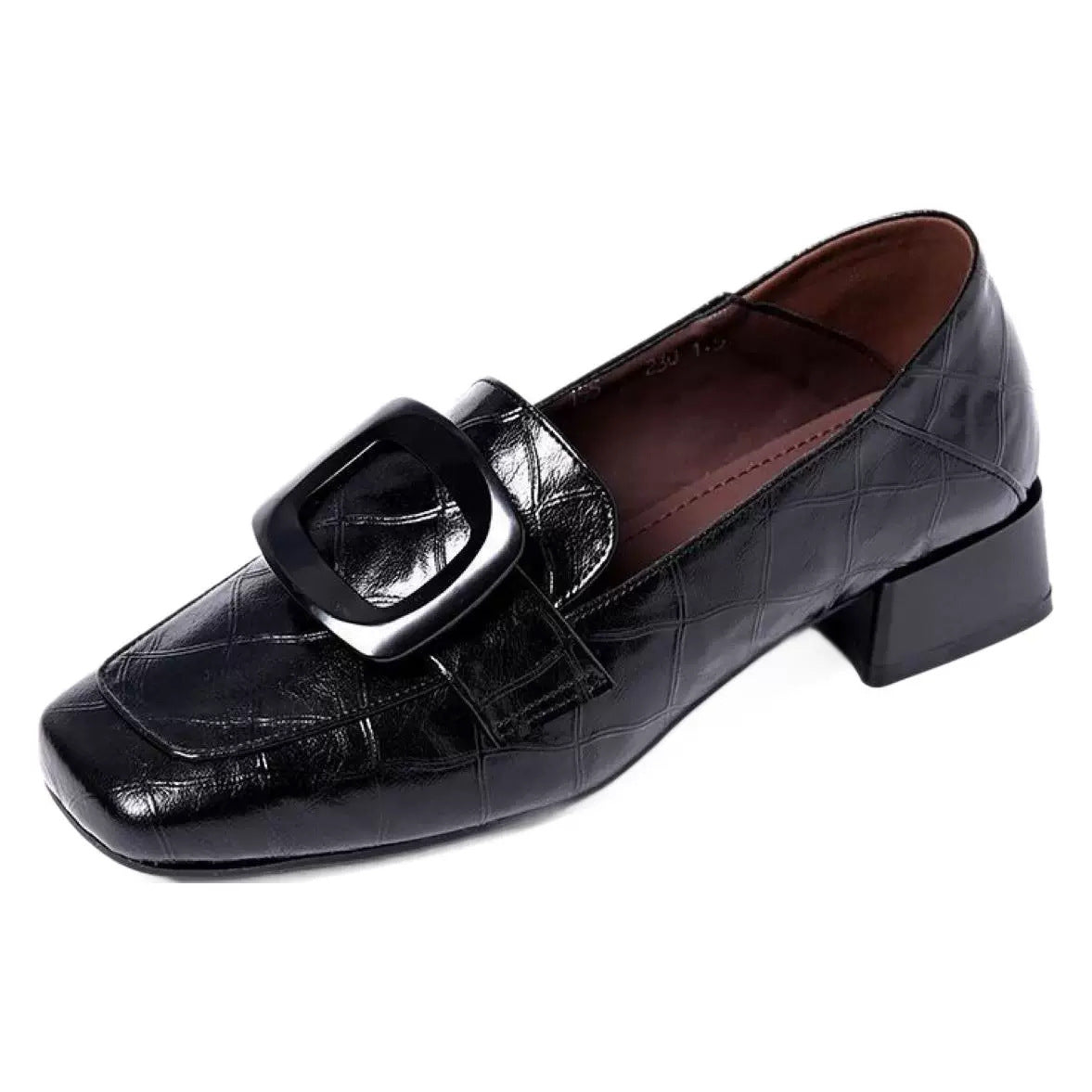 Women's Retro Fashion Deep Mouth Pumps Slip-on Chunky Women's Shoes