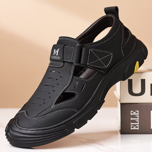 Men's Beach Upstream Breathable Cowhide Sports Mesh Men's Shoes