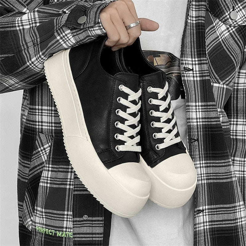 Men's Retro Couple Big Toe Spring Thick Sole Height Increasing Sneakers