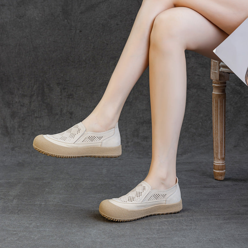 Women's Authentic Pumps Hollow Hole Slip-on Flat Soft Casual Shoes