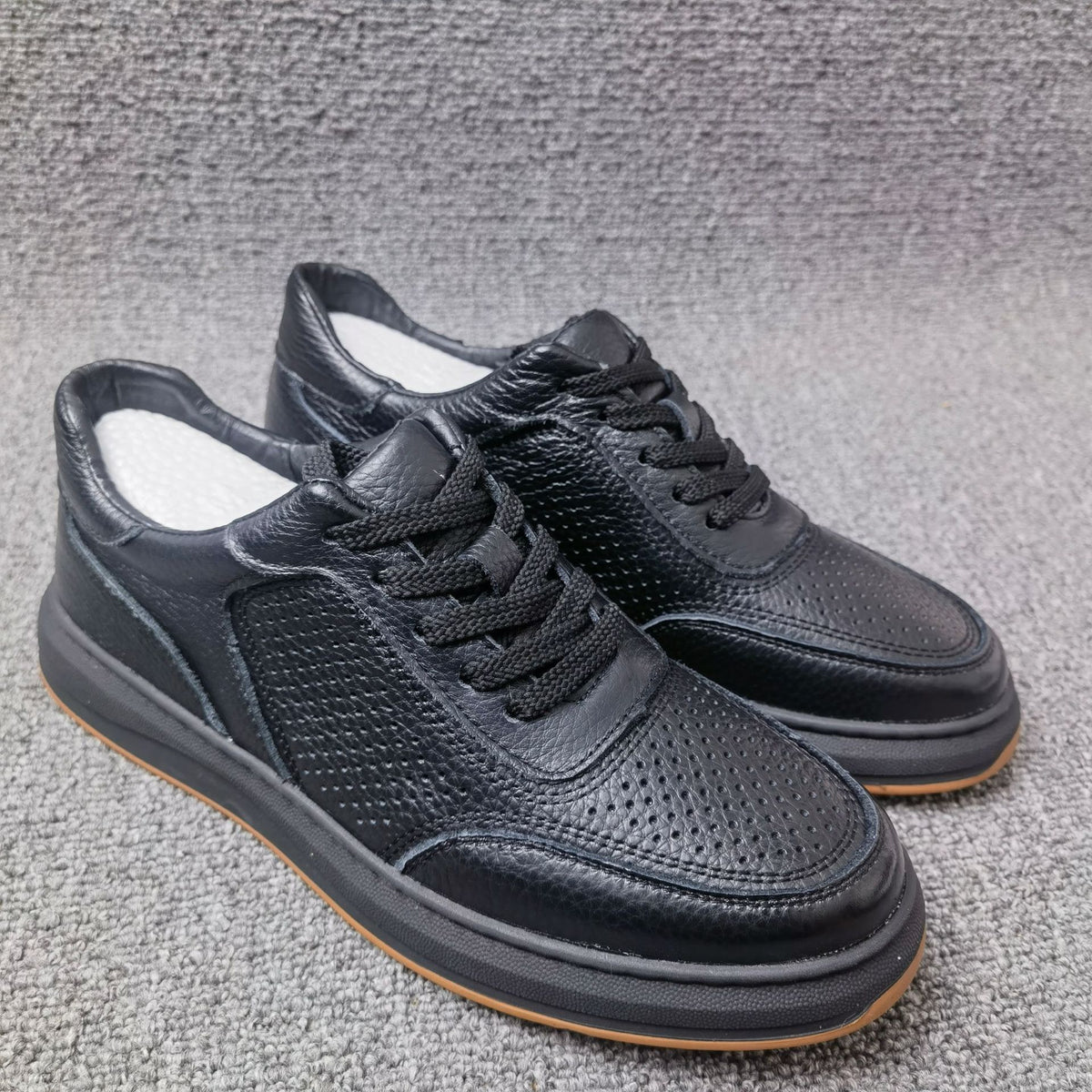 Men's First Layer Cowhide Genuine Breathable Section Casual Shoes