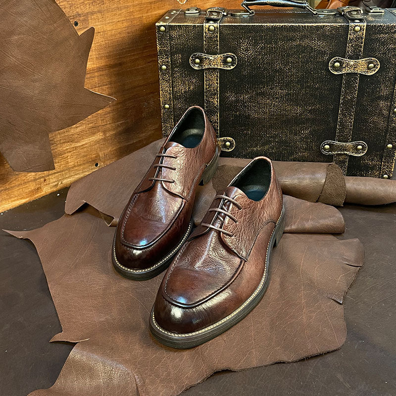 Men's First Layer Wild Spring Fashion Breathable Leather Shoes