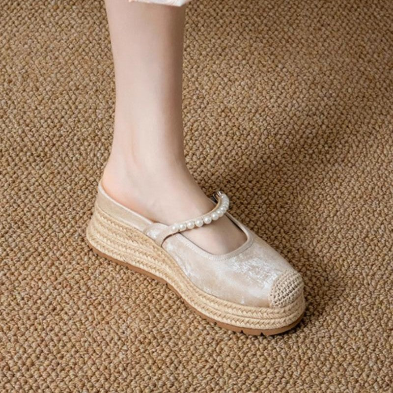 Women's Closed Toe Summer Outer Wear Thick Bottom Slippers