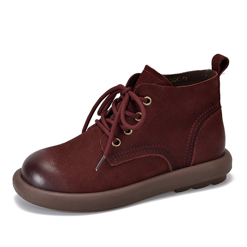 Activity Price First Layer Cowhide Round Boots