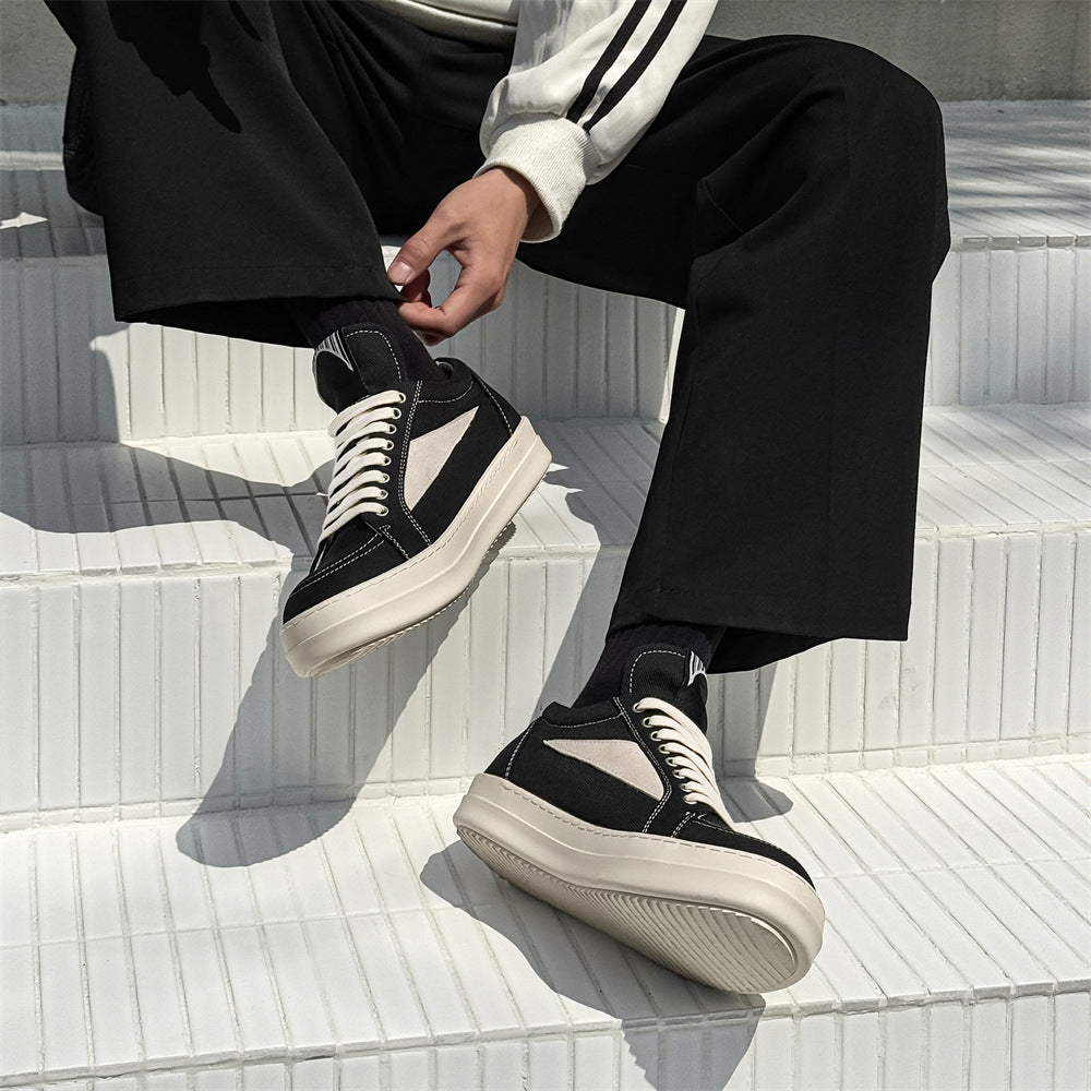 Men's Design Dark High Street Style Low Sneakers
