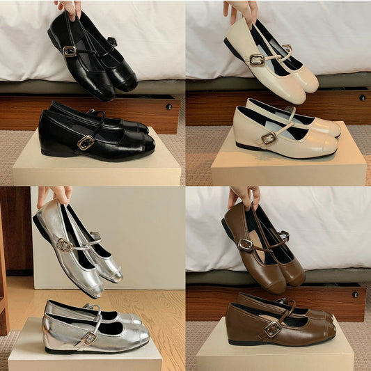 Women's Mouth Sier Small Flat Height Increasing Women's Shoes
