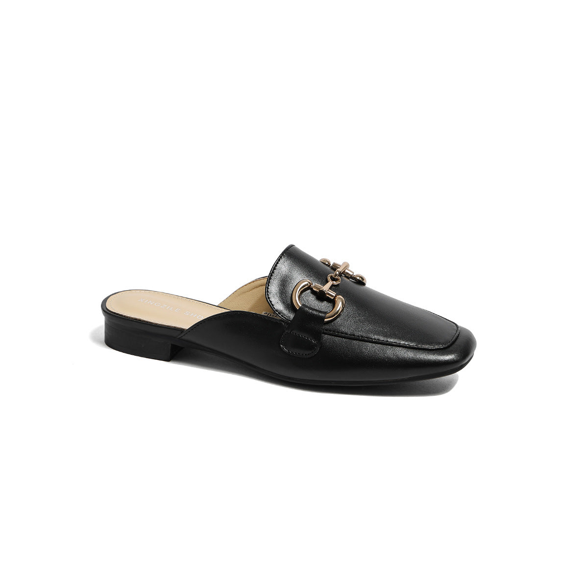 Women's Genuine Outer Wear Summer Buckle Heelless Sandals