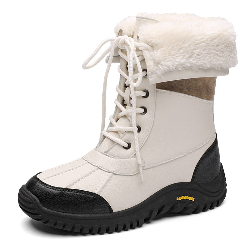Women's Winter Outdoor Fleece-lined Warm Trendy Snow Boots