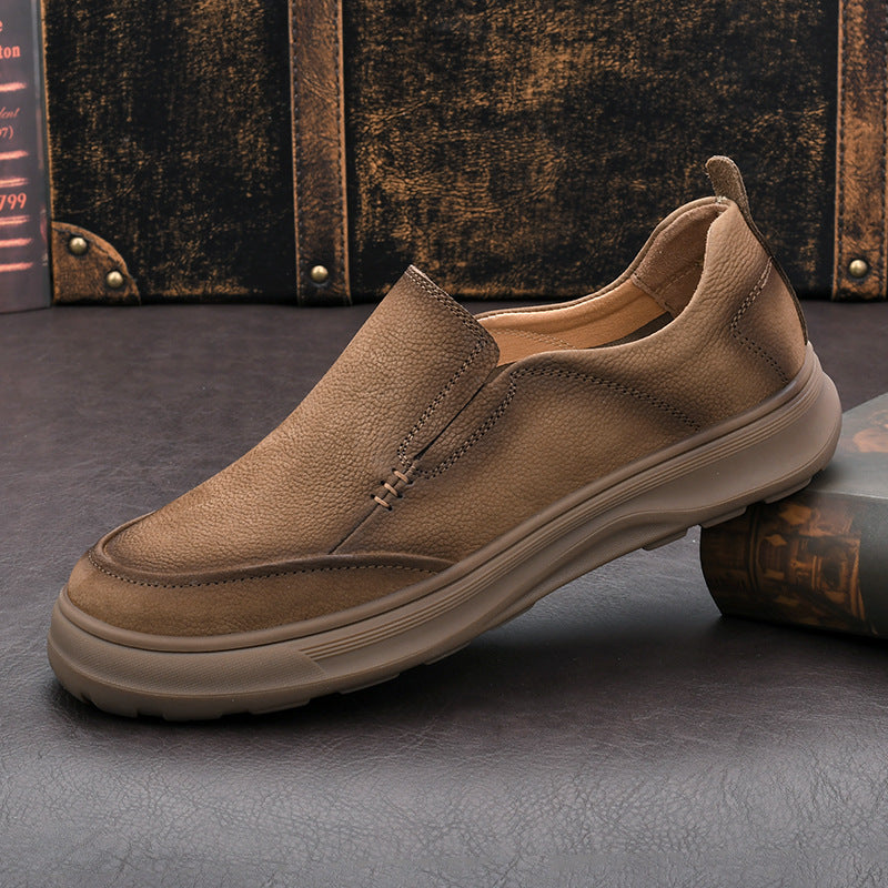 Men's Genuine Top Layer Cowhide Breathable Soft Loafers
