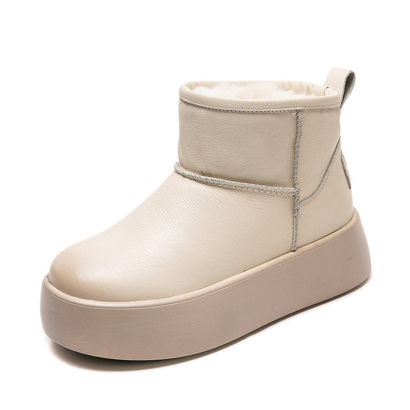Shu Dong Fleece-lined Warm Leisure Platform Cotton Fashion Boots