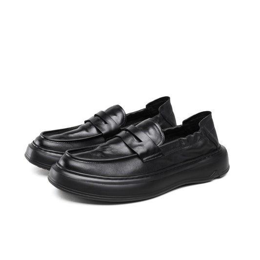 Men's First Layer Cowhide Soft Bottom Wild Loafers