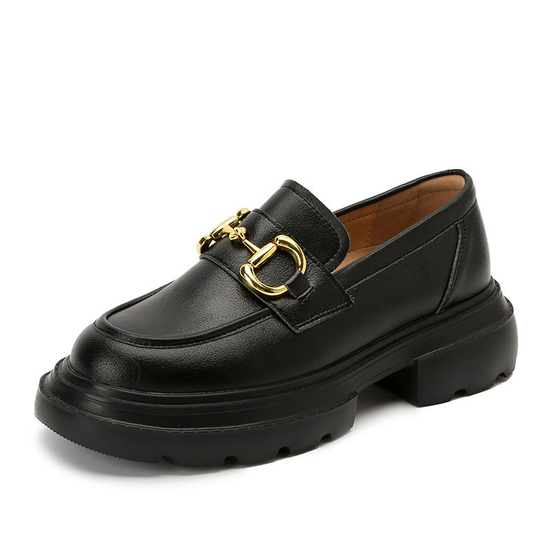 Soft Bottom Chunky Slip-on Round Toe Loafers