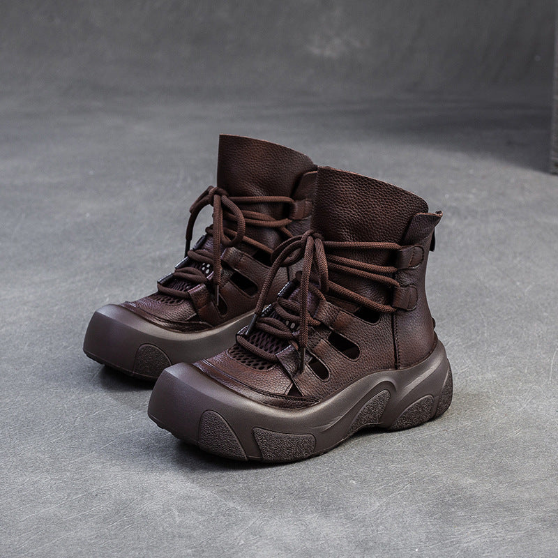 Out Breathable British Style Roman Thick Sandals