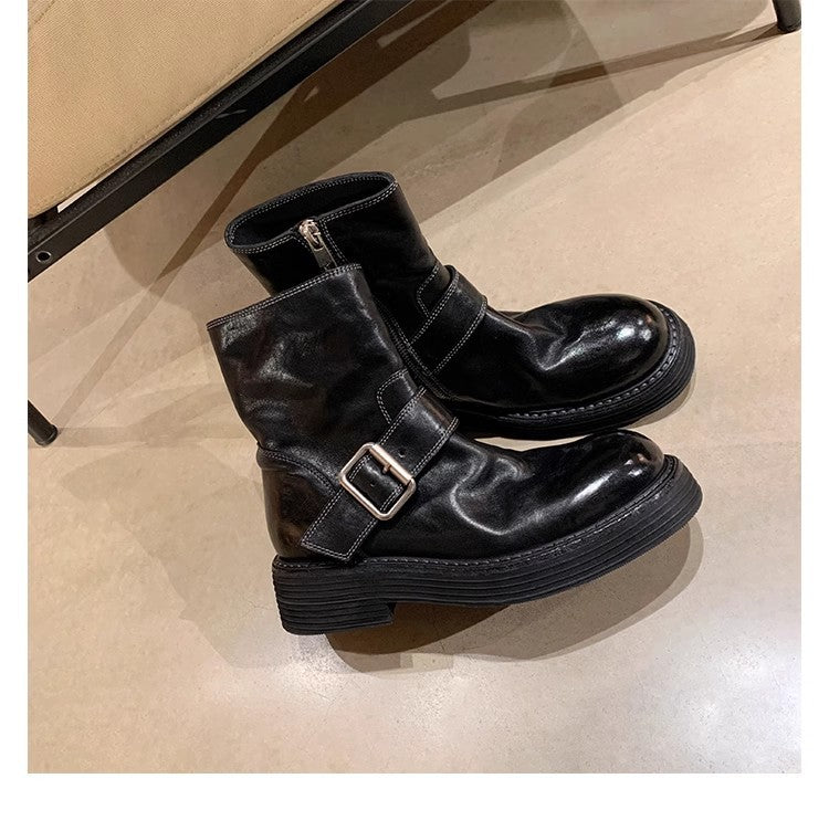 Grape Mom Washed Horse Round Head Boots