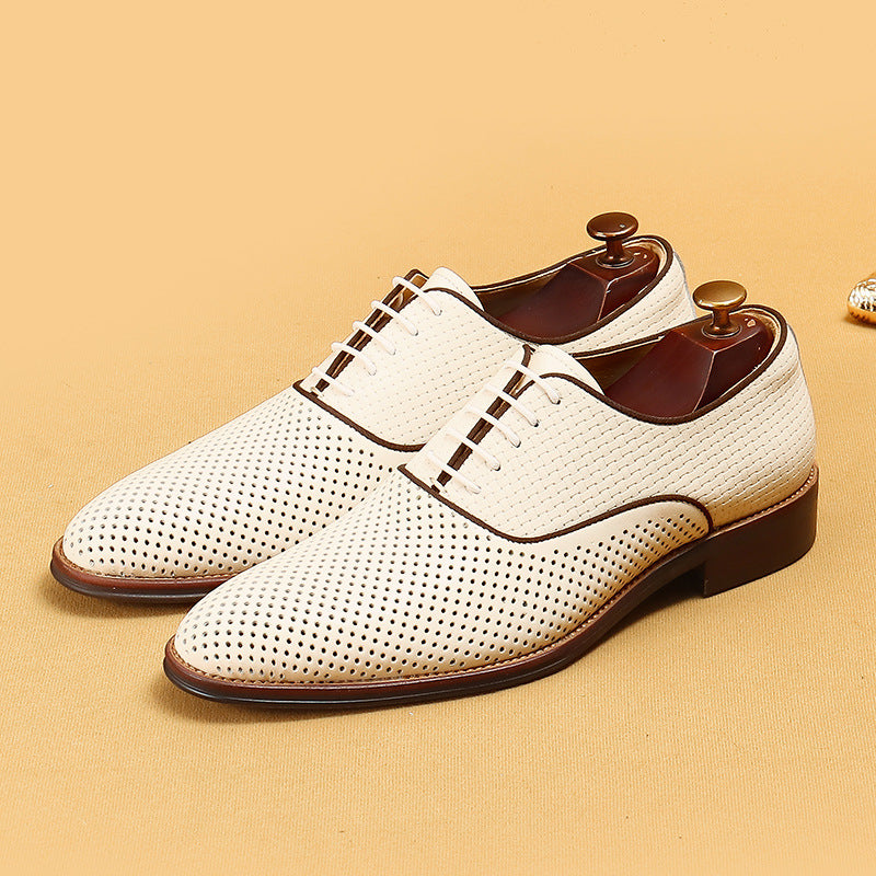 Men's Business Formal Wear Soft Genuine Surface Leather Shoes