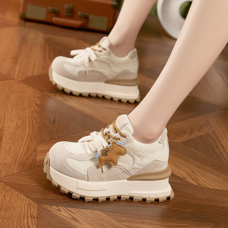 Women's Thick-soled German Training Spring Double Shoelaces Leisure Women's Sports Shoes