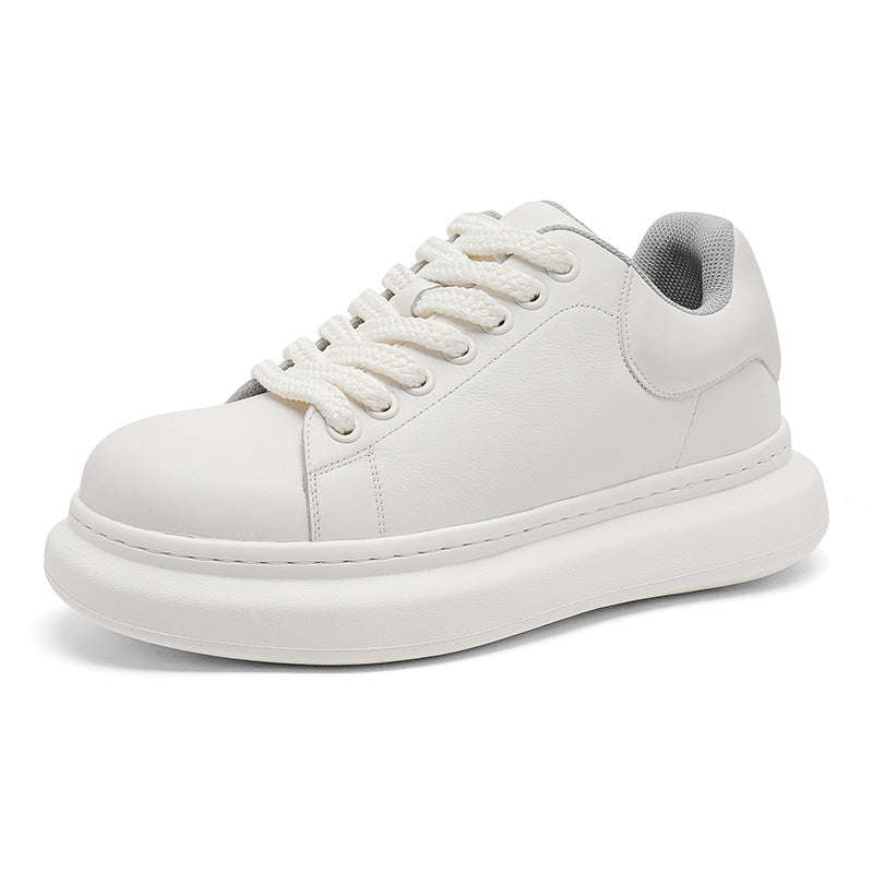 Men's Simple Solid Color Hight Increasing Board Sneakers