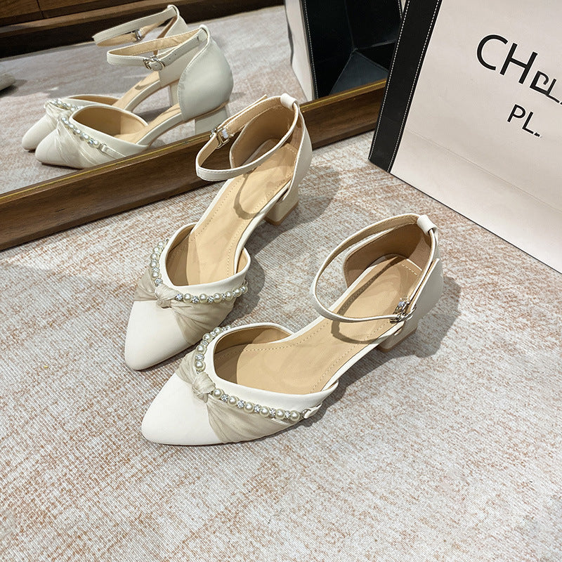 Women's Sizes Size French Fashion Pointed Toe Low-cut Heels