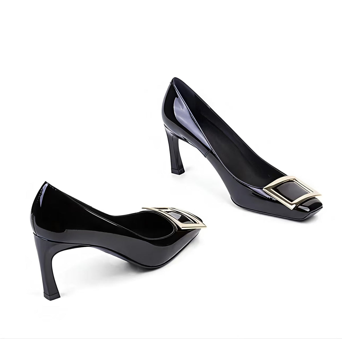 Women's Stiletto Metal Square Buckle High Niche Comfortable Light Luxury Not Heels